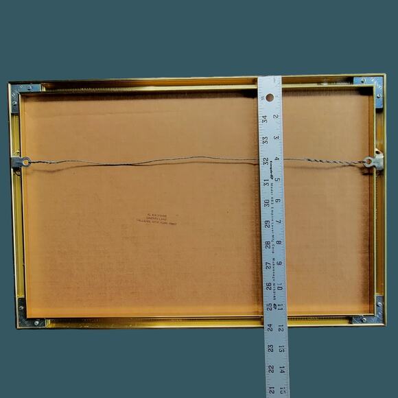 Vintage 1970s Four Seasons Signed & Numbered Intaglio by Al Kaufman - AS IS - Picture 4 of 4